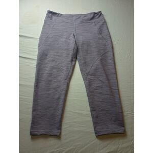 Patagonia Purple Recycled Leggings Capri Length Women Size Large Pull on